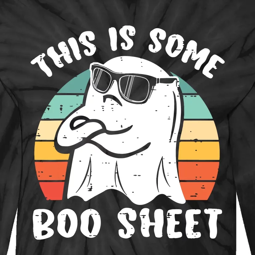 This Is Some Boo Sheet Halloween Ghost Funny Gift Tie-Dye Long Sleeve Shirt