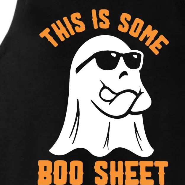 This Is Some Boo Sheet Halloween Ghost Funny Gift Ladies Tri-Blend Wicking Tank