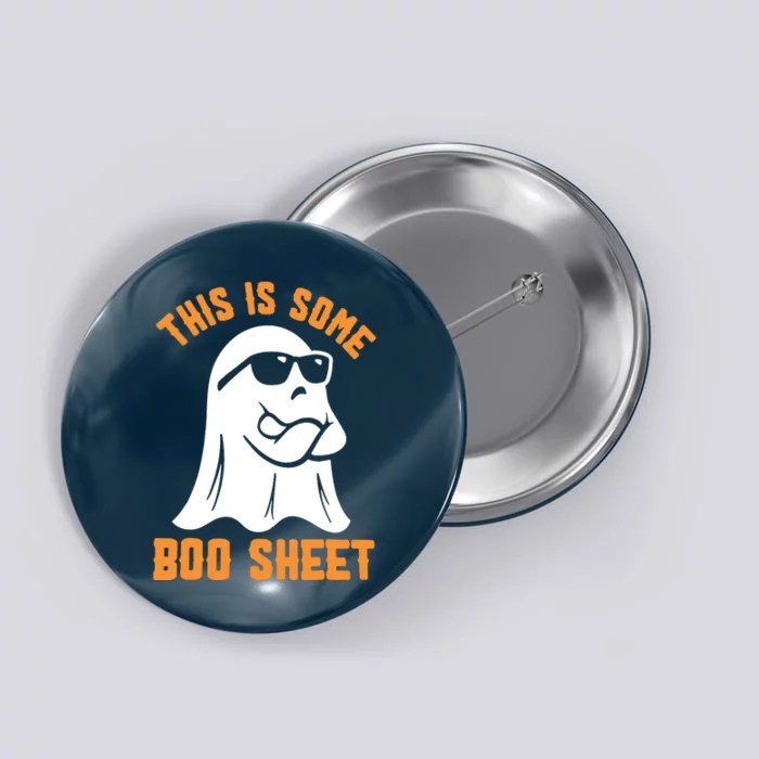 This Is Some Boo Sheet Halloween Ghost Funny Gift Button