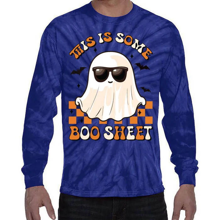 This Is Some Boo Sheet Halloween Ghost Funny Gifts Tie-Dye Long Sleeve Shirt