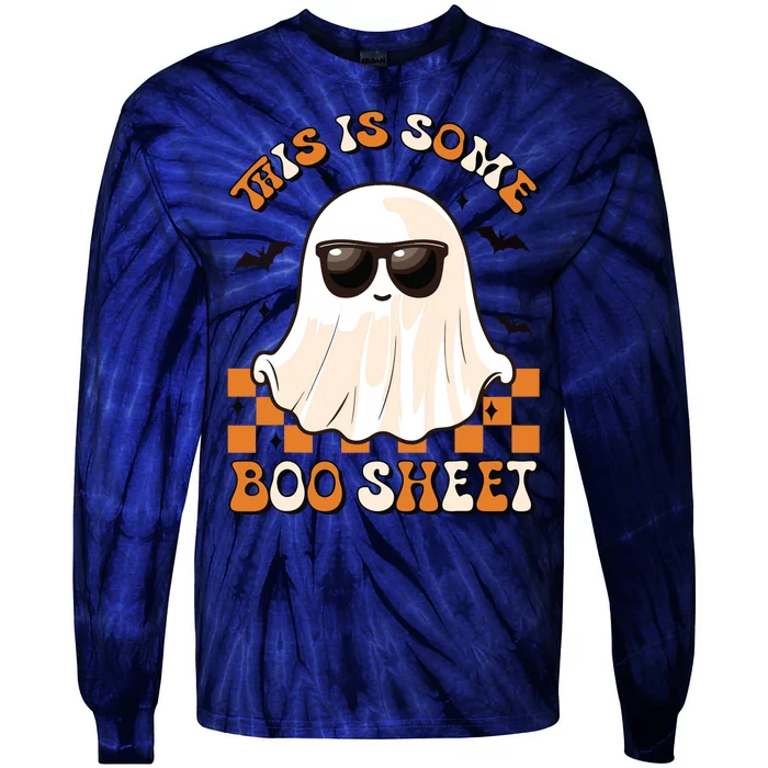 This Is Some Boo Sheet Halloween Ghost Funny Gifts Tie-Dye Long Sleeve Shirt