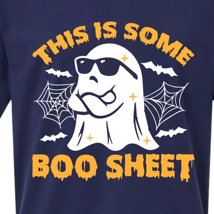 This Is Some Boo Sheet Cool Ghost Funny Halloween Costume Sueded Cloud Jersey T-Shirt