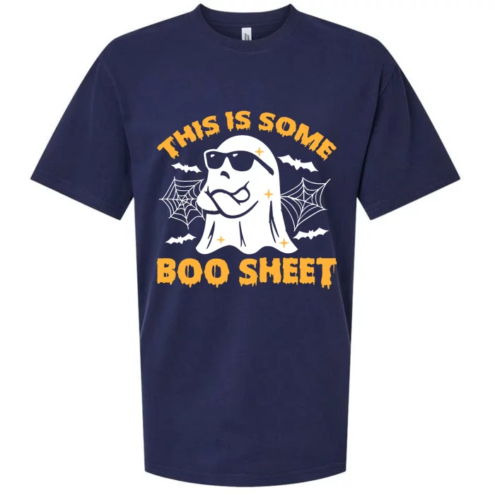 This Is Some Boo Sheet Cool Ghost Funny Halloween Costume Sueded Cloud Jersey T-Shirt