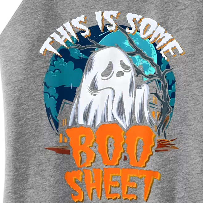 This Is Some Boo Sheet Ghost Halloween Costume Women’s Perfect Tri Rocker Tank