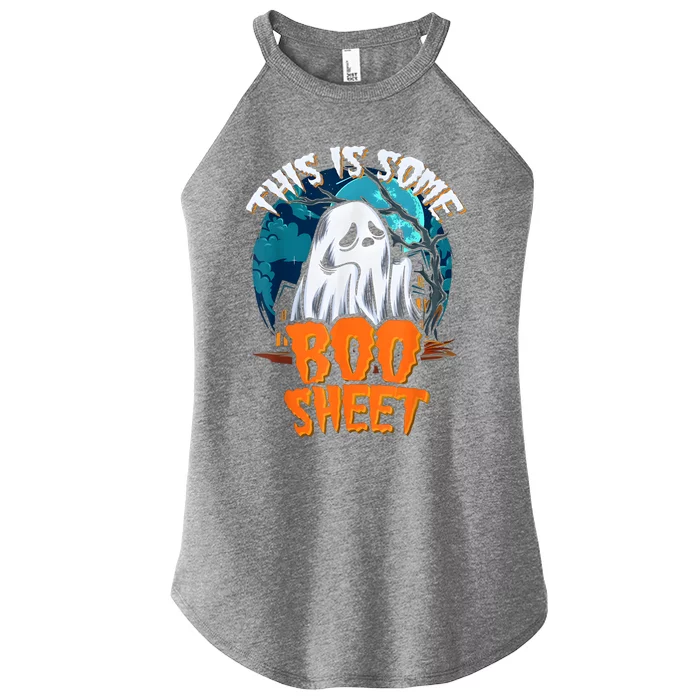 This Is Some Boo Sheet Ghost Halloween Costume Women’s Perfect Tri Rocker Tank