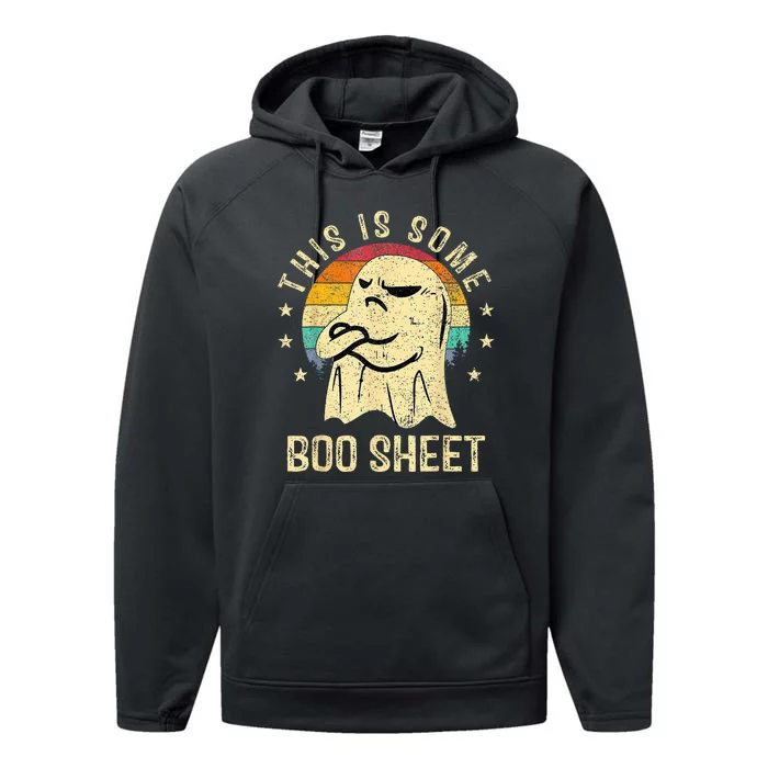 This Is Some Boo Sheet Ghost Sunglasses Halloween Performance Fleece Hoodie