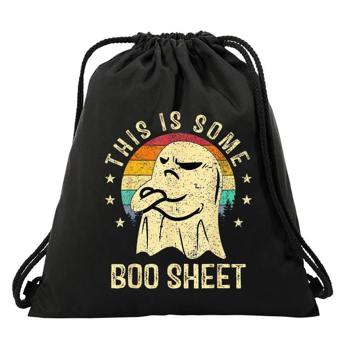 This Is Some Boo Sheet Ghost Sunglasses Halloween Drawstring Bag