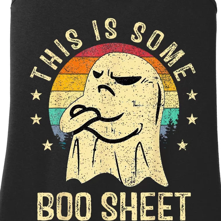 This Is Some Boo Sheet Ghost Sunglasses Halloween Ladies Essential Tank