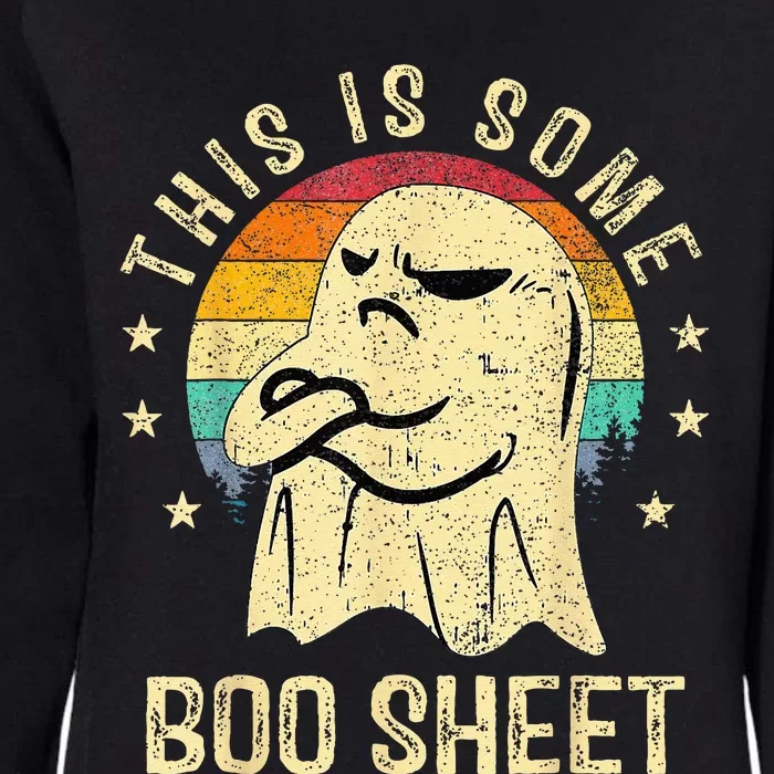 This Is Some Boo Sheet Ghost Sunglasses Halloween Womens California Wash Sweatshirt