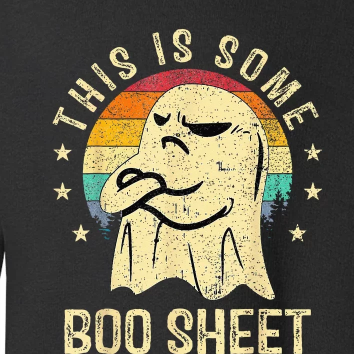 This Is Some Boo Sheet Ghost Sunglasses Halloween Toddler Sweatshirt