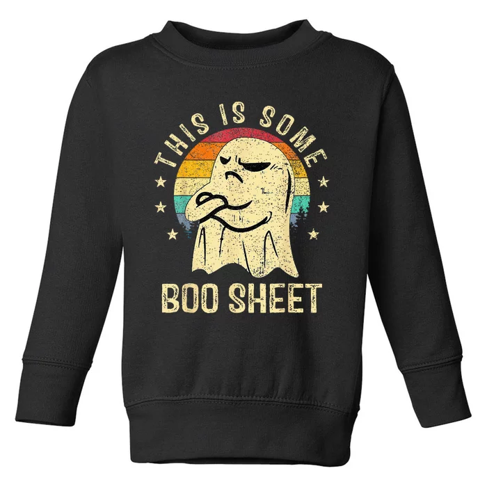 This Is Some Boo Sheet Ghost Sunglasses Halloween Toddler Sweatshirt