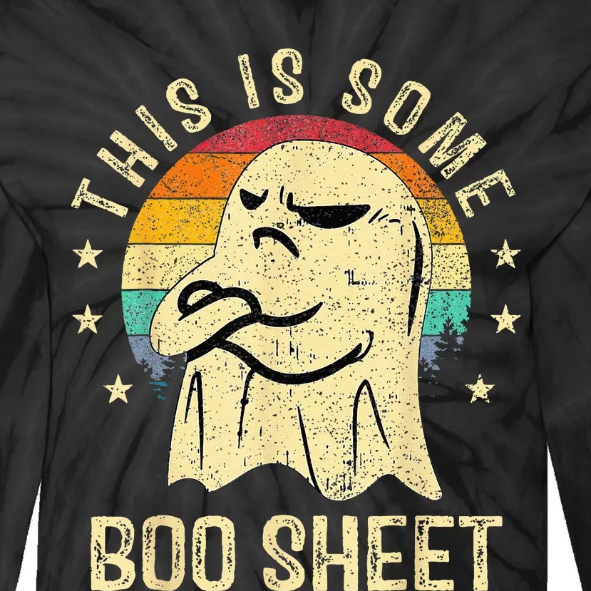 This Is Some Boo Sheet Ghost Sunglasses Halloween Tie-Dye Long Sleeve Shirt