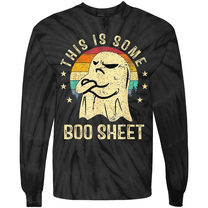 This Is Some Boo Sheet Ghost Sunglasses Halloween Tie-Dye Long Sleeve Shirt