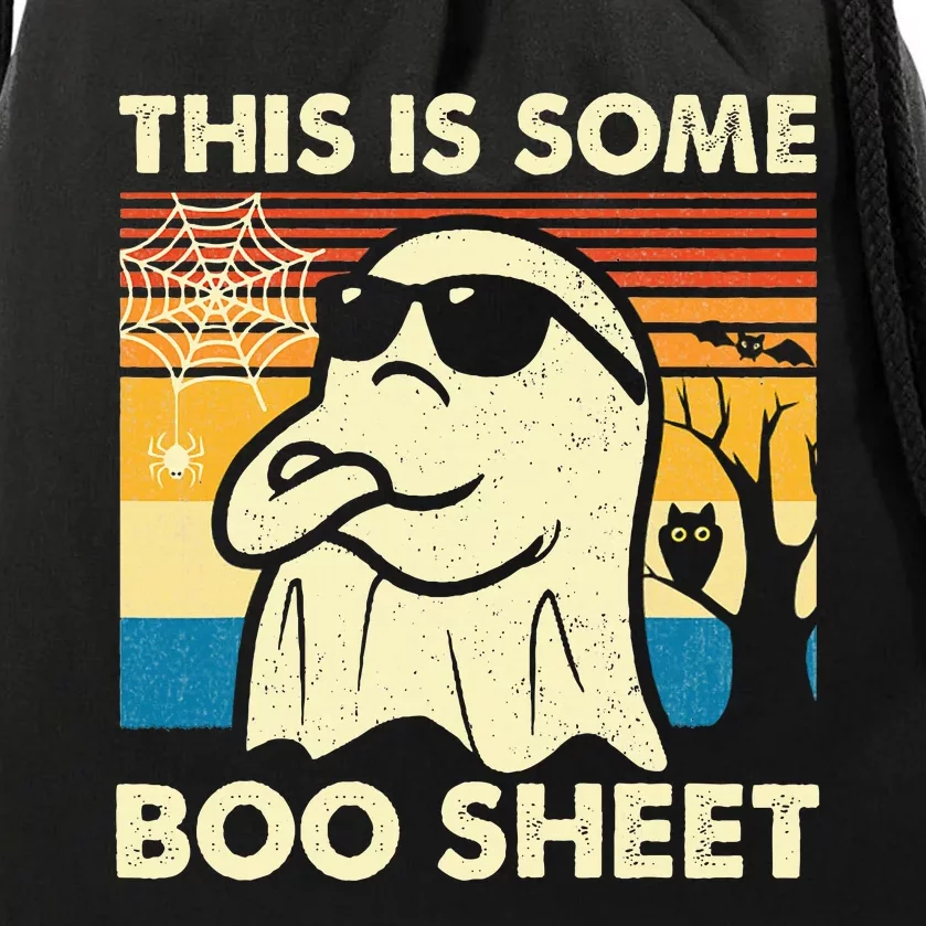 This Is Some Boo Sheet Ghost Retro Funny Halloween Drawstring Bag