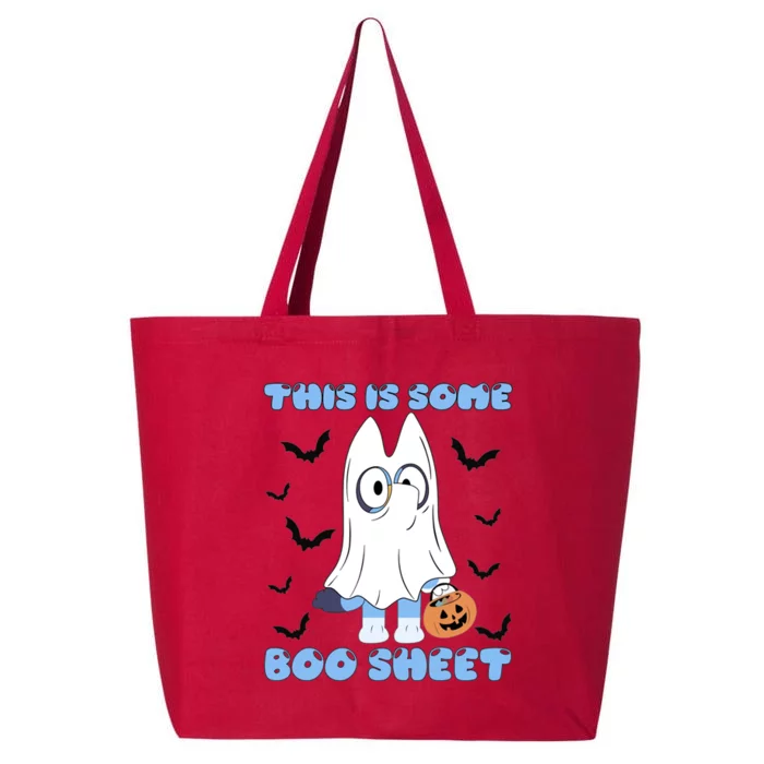 This Is Some Boo Sheet Funny Cute Dog Ghoul Halloween 25L Jumbo Tote