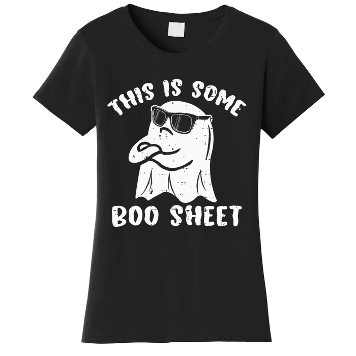 This Is Some Boo Sheet Halloween Ghost Funny Gift Women's T-Shirt