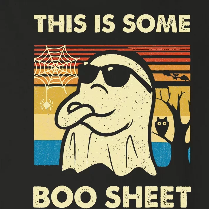 This Is Some Boo Sheet Ghost Retro Funny Halloween Toddler Long Sleeve Shirt