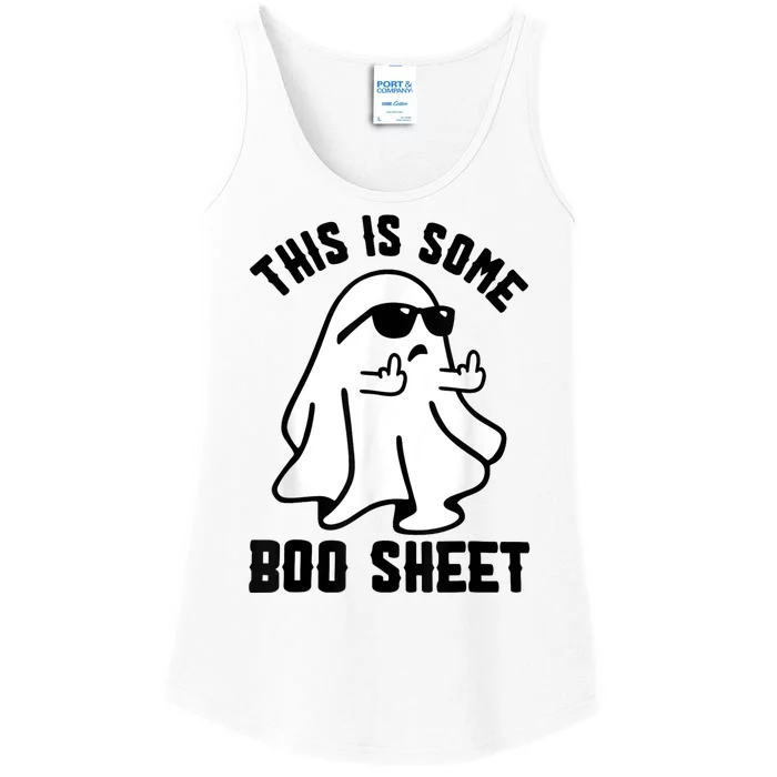 This Is Some Boo Sheet Ghost Halloween Costume Ladies Essential Tank