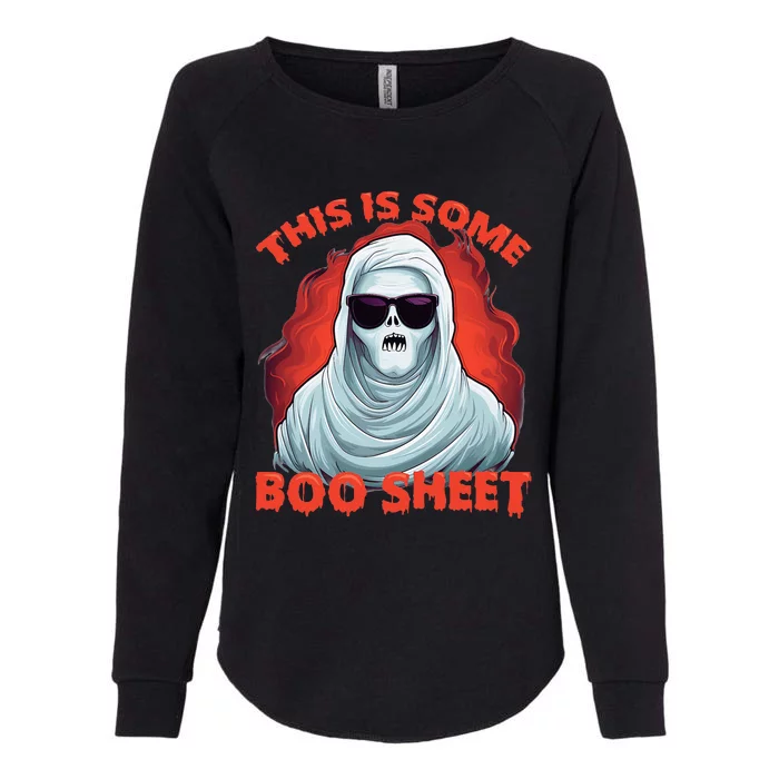 This Is Some BooSheet Halloween Ghost Costume Womens California Wash Sweatshirt