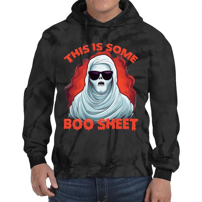 This Is Some BooSheet Halloween Ghost Costume Tie Dye Hoodie