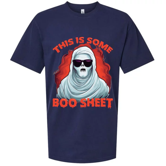 This Is Some BooSheet Halloween Ghost Costume Sueded Cloud Jersey T-Shirt