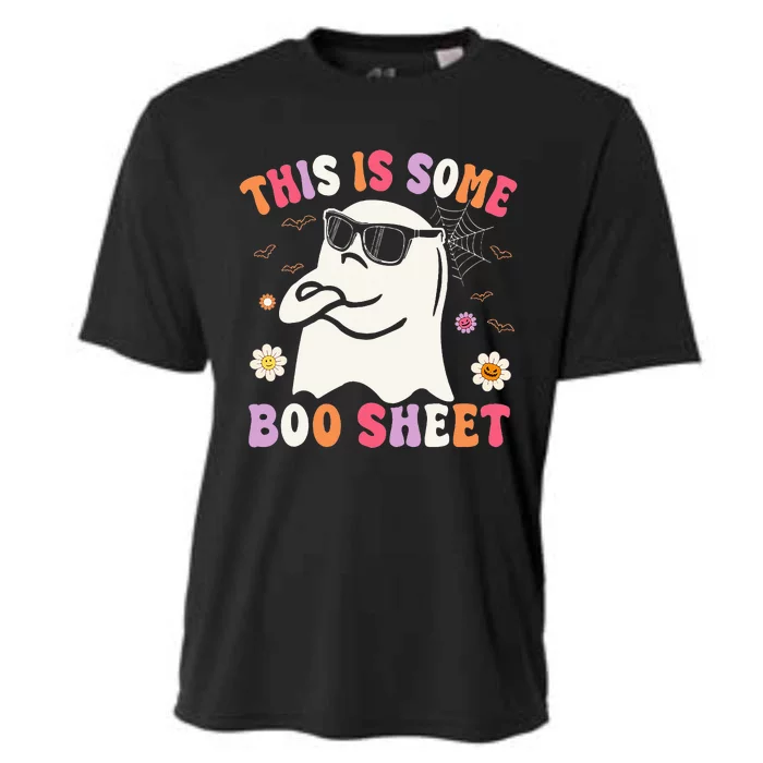 This Is Some Boo Sheet Groovy Halloween Ghost Cooling Performance Crew T-Shirt