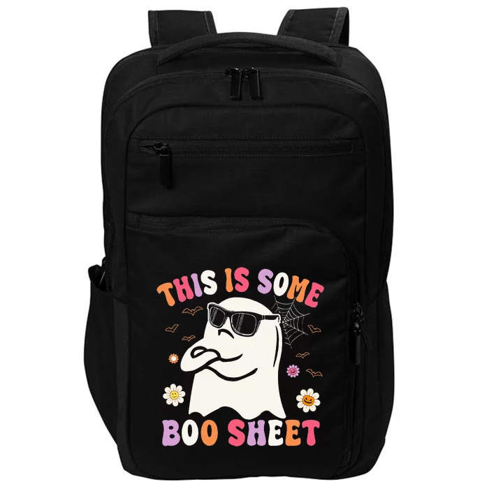 This Is Some Boo Sheet Groovy Halloween Ghost Impact Tech Backpack