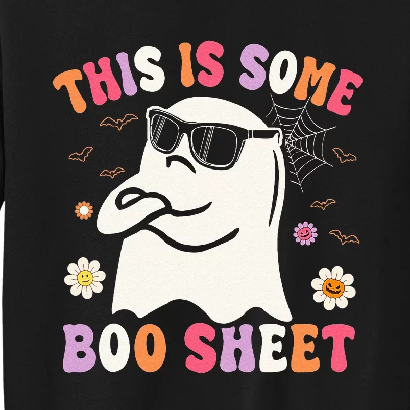 This Is Some Boo Sheet Groovy Halloween Ghost Tall Sweatshirt