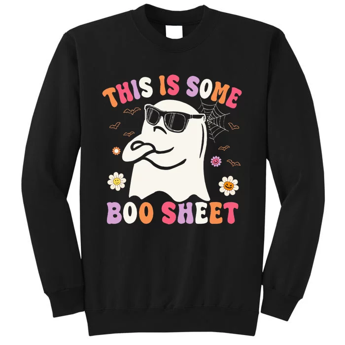 This Is Some Boo Sheet Groovy Halloween Ghost Tall Sweatshirt