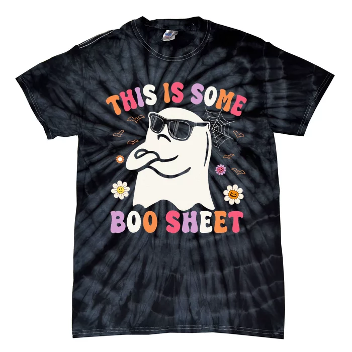 This Is Some Boo Sheet Groovy Halloween Ghost Tie-Dye T-Shirt