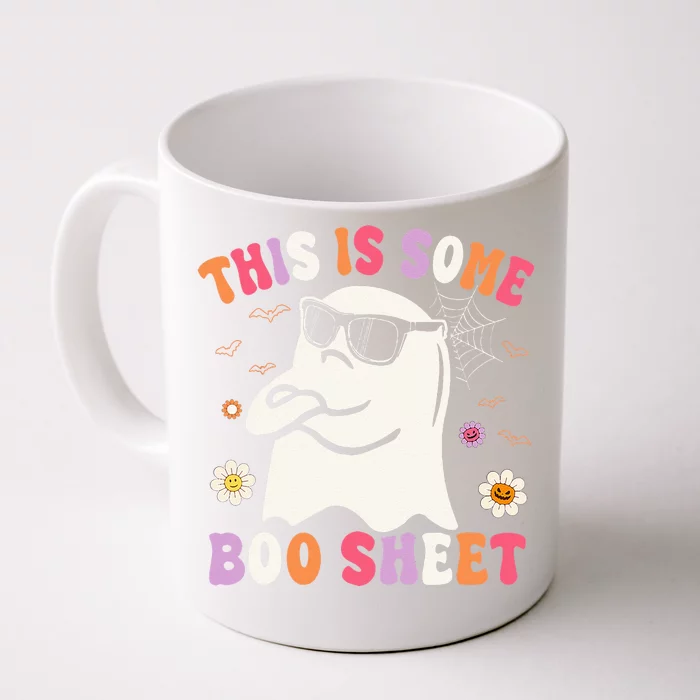 This Is Some Boo Sheet Groovy Halloween Ghost Front & Back Coffee Mug