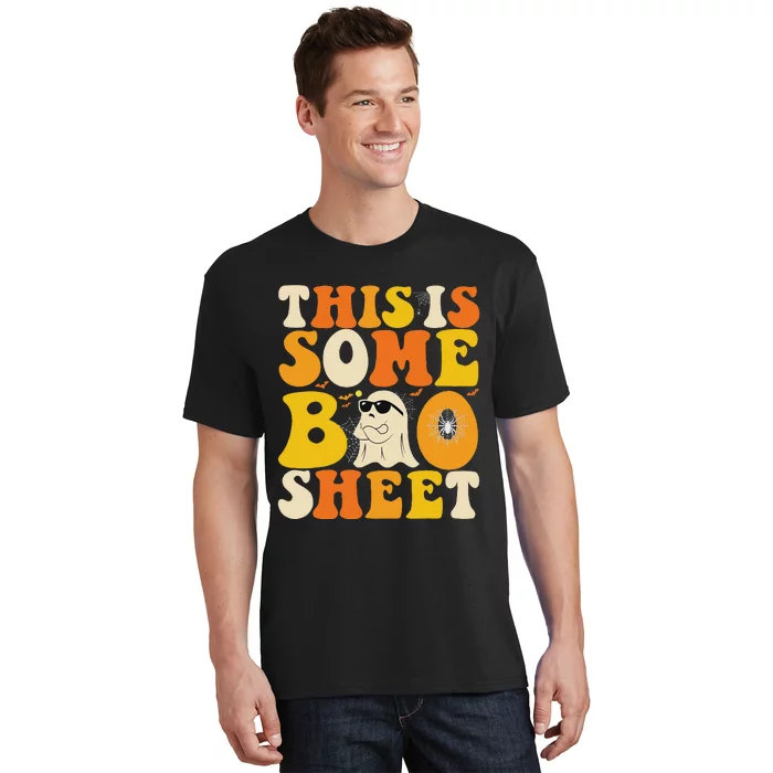 This Is Some Boo Sheet Retro Groovy Halloween Cute Boo Ghost T-Shirt