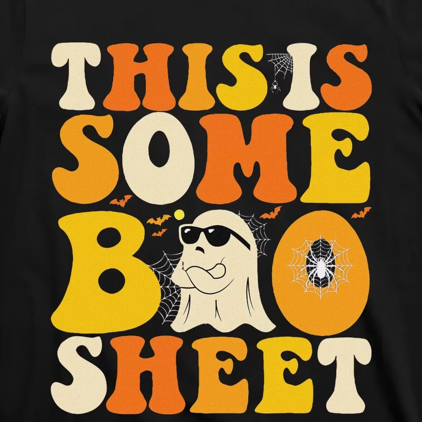 This Is Some Boo Sheet Retro Groovy Halloween Cute Boo Ghost T-Shirt