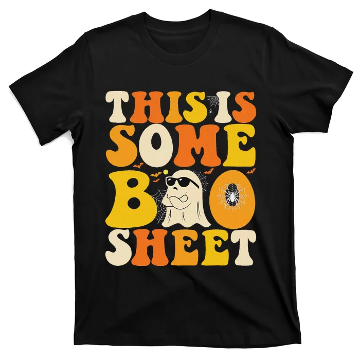 This Is Some Boo Sheet Retro Groovy Halloween Cute Boo Ghost T-Shirt