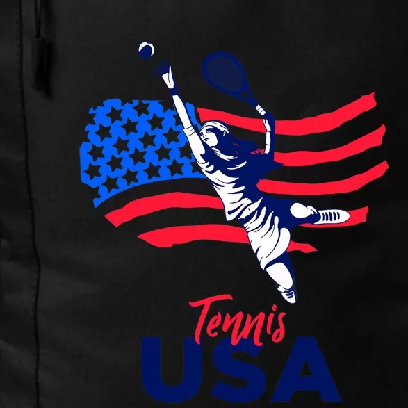 Tennis In The USA Support The Team USA Plays Tennis Daily Commute Backpack