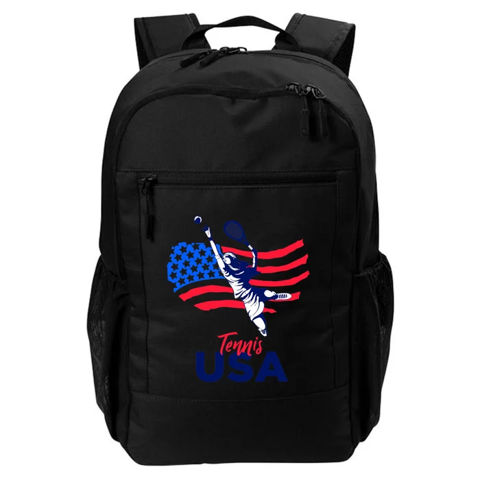 Tennis In The USA Support The Team USA Plays Tennis Daily Commute Backpack