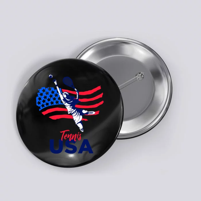 Tennis In The USA Support The Team USA Plays Tennis Button