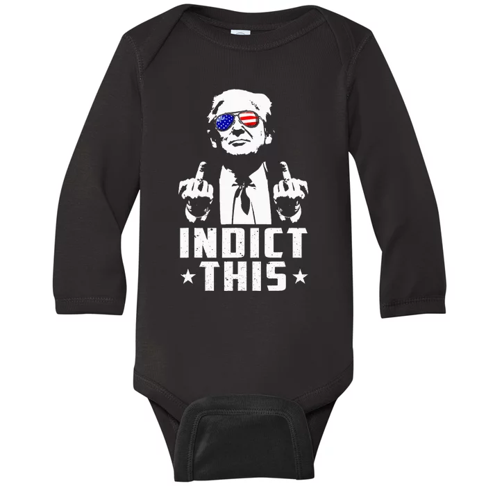 Trump Indict This Political Arrest For Republican Baby Long Sleeve Bodysuit