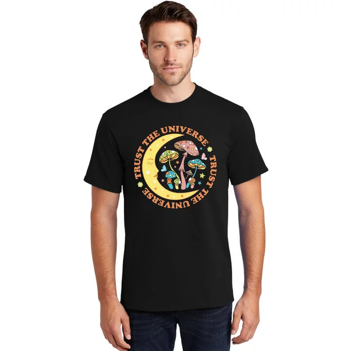 Trust In The Universe Magic Mushroom Retro Vintage Tall T-Shirt