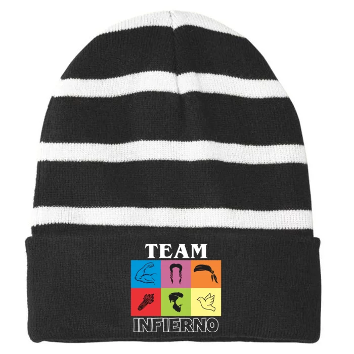 Team Infierno Striped Beanie with Solid Band