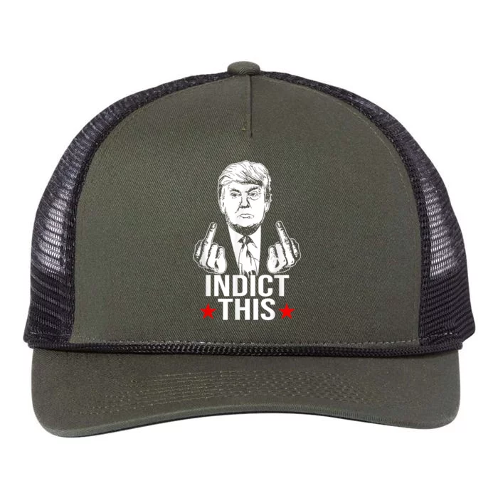 Trump Indict This Funny Donald Trump Retro Rope Trucker Hat Cap