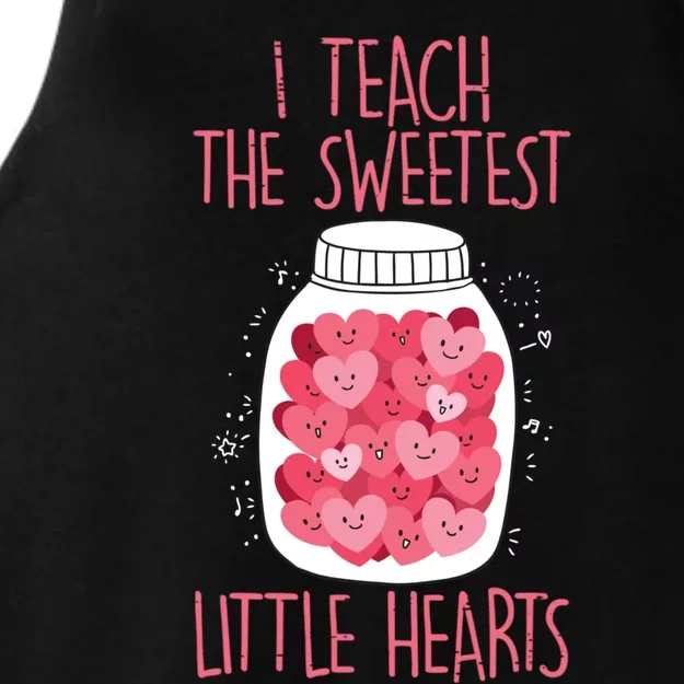 Teacher I Teach The Sweetest Hearts Teacher Valentines Day Gift Ladies Tri-Blend Wicking Tank