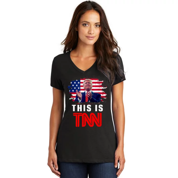 This Is TNN Funny Trump This Is TNN Women's V-Neck T-Shirt