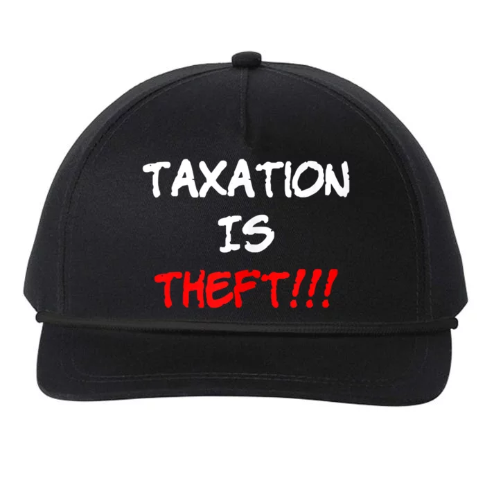 Taxation Is Theft Funny Snapback Five-Panel Rope Hat