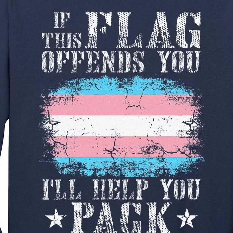 Transg If This Flag Offends You Transg Rainbow Pride Tall Long Sleeve T-Shirt