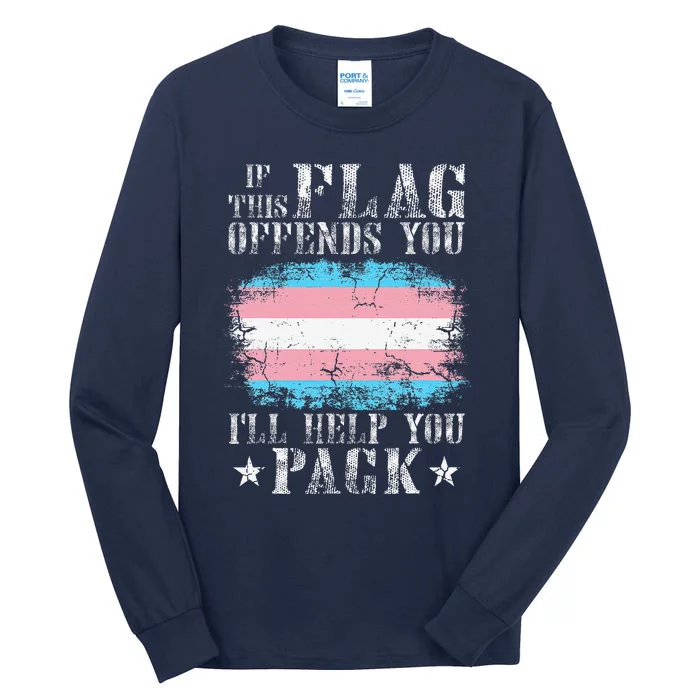 Transg If This Flag Offends You Transg Rainbow Pride Tall Long Sleeve T-Shirt