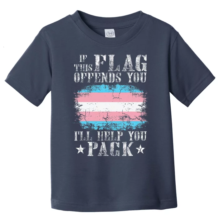 Transg If This Flag Offends You Transg Rainbow Pride Toddler T-Shirt