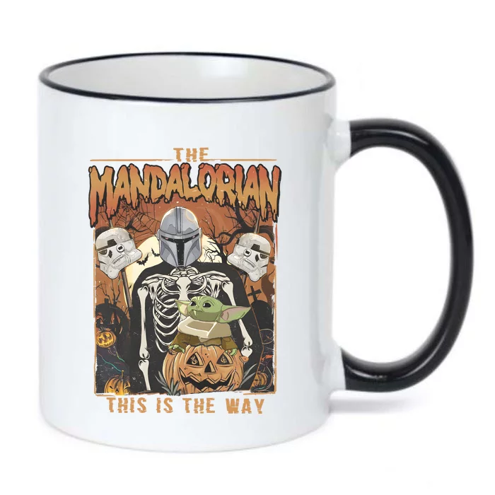 This Is The Way Skeleton Halloween Costume Pumpkin Jack O Lantern Black Color Changing Mug