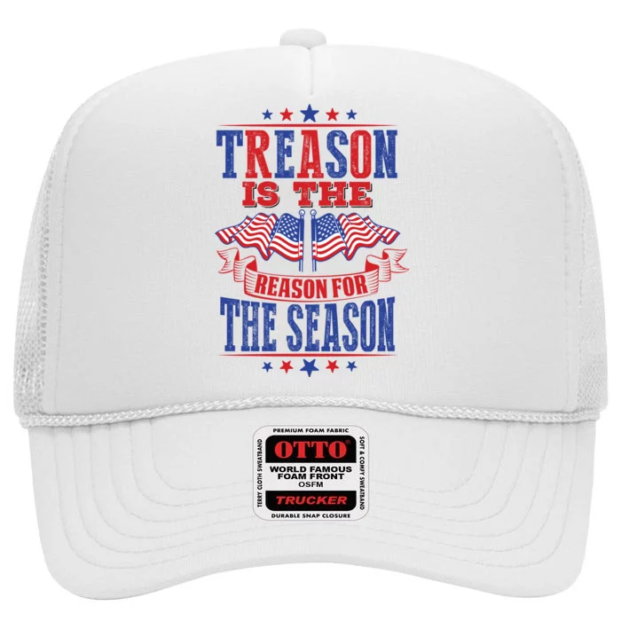 Treason Is The Reason For The Season High Crown Mesh Trucker Hat