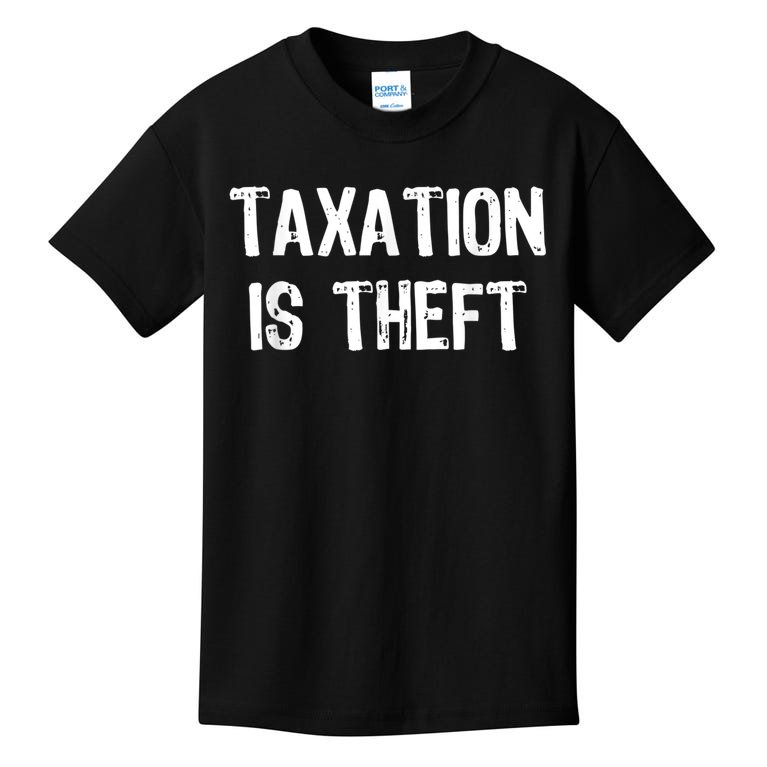 Taxation Is Theft Accountant Gift Christmas Kids T-Shirt
